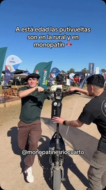 Recorriendo la Rural en monopatín